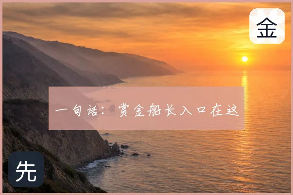 一句话：赏金船长入口在这